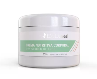 Crema Corp. Nutritiva con germen de trigo, urea, alantoina, ciolageno y elastina x 250gr. Dr Duval 